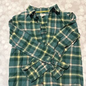 Cat & Jack Teal and Yellow Plaid Shirt